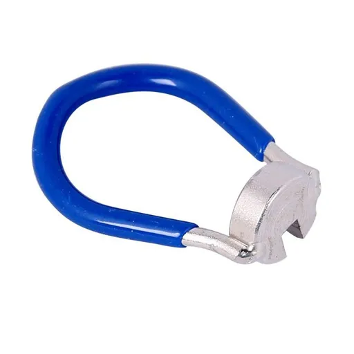 Bicycle Spoke Wrench Wheel Truing Tool Bike Spoke Adjustment Repair Tool Steel Rim Alignment Tool with Rubber Grip - Blue