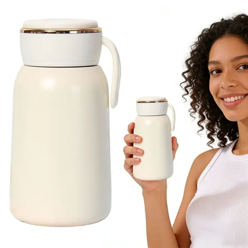 10 Oz Insulated Stainless Steel Water Bottle, Vacuum Flask Tumbler, Leakproof Travel Bottle for Hot & Cold Drinks