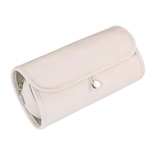 Ready Makeup Brush Organizer Bag - Multi Cosmetic Case, Makeup Brush Holder, Makeup Brush Case（milky apricot white,only bag）