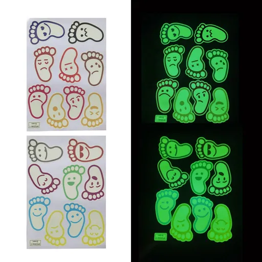 Decorations Green Footprint Glow in The Dark Leprechaun Footprint Floor Window Wall Decals Stickers st Day Halloween Party