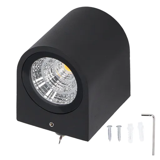 5W LED Wall Light Cylindrical Aluminum Case Lighting Lamp for Corridor Porch Aisle 85‑265V 3000K Warm Light