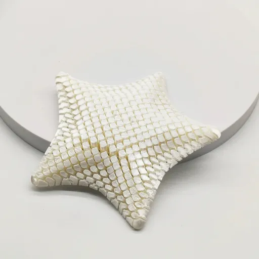 White 3D-Printed Articulated Starfish Fidget Toy for Stress Relief - Eco-Friendly 12cm Sensory Toy for Kids & Adults