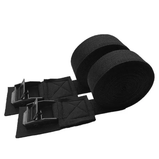 Black two Pair Tie Down Strap Padded Cam Lock Buckle - Cargo Straps for Moving Appliances, Lawn Equipment, Motorcycle Kayak Surfboard Surf Rack