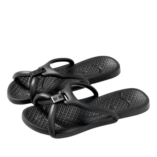 Portable Folding Slippers for Men Women Anti-slip and Quick Drying Slippers for Travel Home Bathroom Beach Use - Black - Size Heel to toe 10.6 in
