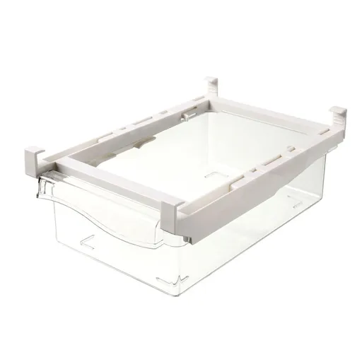 Refrigerator Hanging Drawer Storage Box | Clear ABS+PET Food & Fruit Organizer | 7.79x11.81x3.74 Inches | Kitchen Fridge Organizer for Fresh Food Storage
