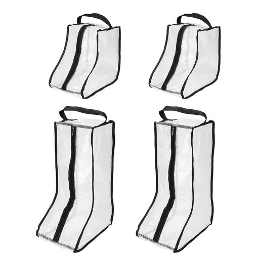 Boot Storage Bags Waterproof 4 Pack Tall Short Organizer Protector Bag Black