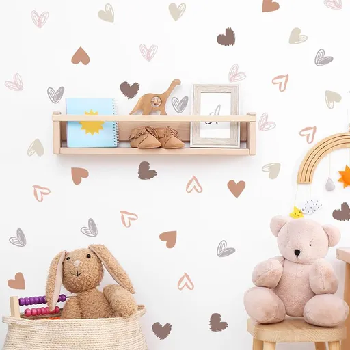Wall Stickers Girls Bedroom Removable Wall Decals Nursery Kids Room Decor Vinyl Murals DIY Cute Decorations 6 Sheets
