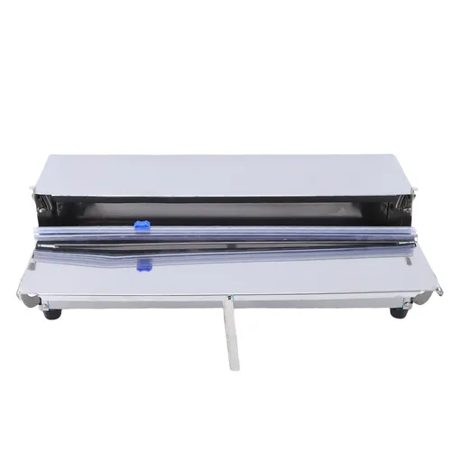 Manual Food Wrap Film Dispenser 304 Stainless Steel Stretch Film Packing Wrapper Machine for Home Kitchen Meal Preparation