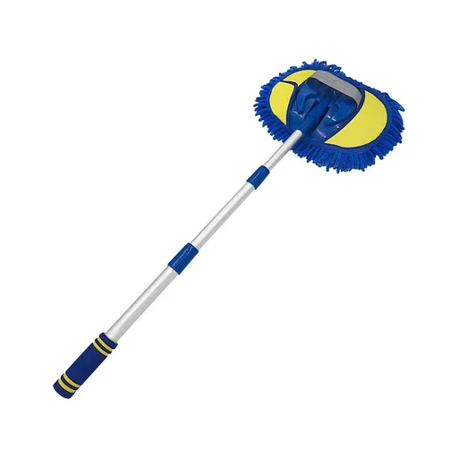 Microfiber Car Wash Brush Mop, Sponge With Long Handle Car Cleaning Supplies, Chenille Telescopic Car Wash Mop, Car Dust Soft Hair Cleaning Sponge Cleaning Glove Tool