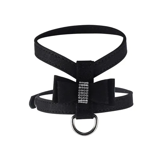 Pet Harness Dog Leash Small Breathable Outdoor Black S: Bust 28-35 Head 31
