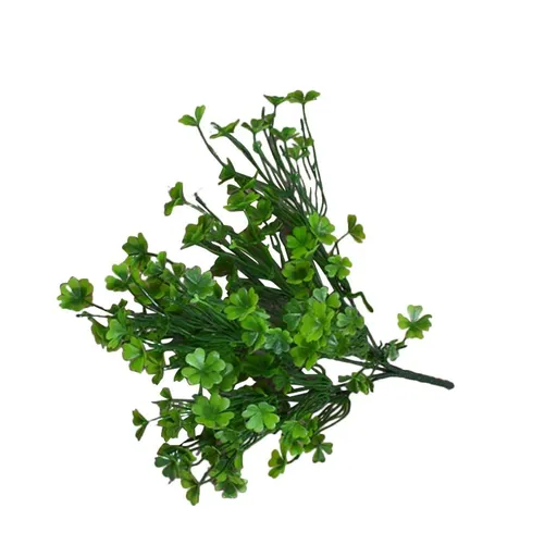 3 PCS Simulated Green Plants Decor Artificial Four Leaf Clover Fake Plant Lifelike Fake Greenery Foliage