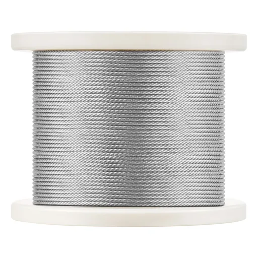 Wire Rope Kit, 3.18 mm 305 m 316 Stainless Steel Cable with Cutter and Gloves, 7.1KN Breaking Strength, 7x7 Strands Construction Marine Aircraft Grade for Handrail Stair Decking Fence Outdoors