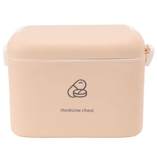 Large Medicine Storage Box Organizer Container Family Emergency Medicine Case with Removable Tray Type C