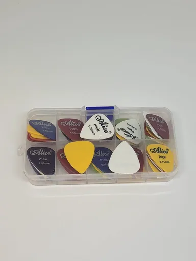 60 Pack Guitar Picks with Storage Box