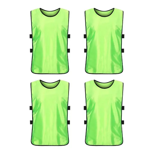 4Pcs Scrimmage Training Vest Team Sports Games Practice Jersey Green