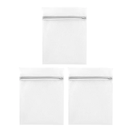 3 Pieces Mesh Laundry Bag For Delicates Wash Bag For Underwear Lingerie Small Premium Fine Mesh Laundry Bags with Sturdy Zipper for