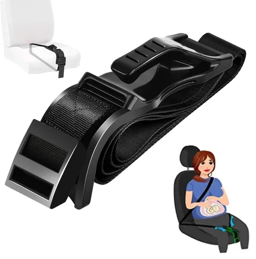 Pregnancy Seat Bump Strap for Mother - Seat Cover Strap for Pregnant Women - Seat Adjuster for Moms Belly - Tummy Shield
