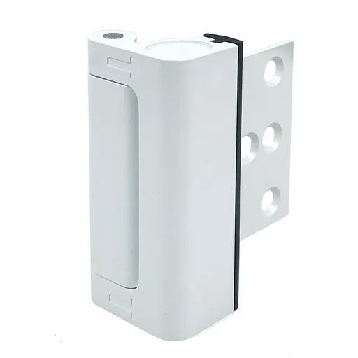 Heavy Duty Flip Door Lock for Home Security, Aluminum Alloy Safety Latch with Rubber Bumper, Easy Install for Inward-Swinging Interior Doors, Rental Friendly (White)