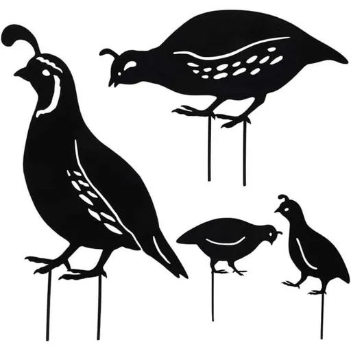 Outdoor Metal Garden Decor, Quail Farm Garden Art Metal Statues Decor Garden Decoration Lawn Path Sidewalk Garden, European Retro Style