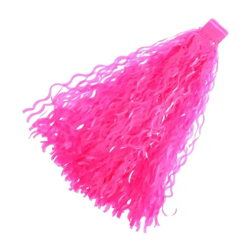 Birthday Party Plastic Table Skirt in Pink with Metallic Fringe and Tassel