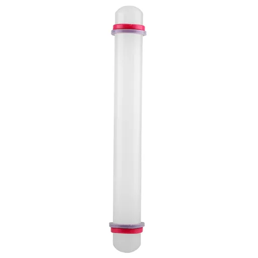 9in Non Stick Plastic Rolling Pin with Ring Fondant Cake Cookie Dough Roller Baking Tool