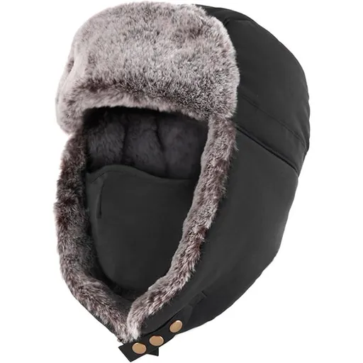 Men'S Winter Hat Hat With Mask Men'S Fashion Beanie Warm Winter Headwear - Khaki - Size L