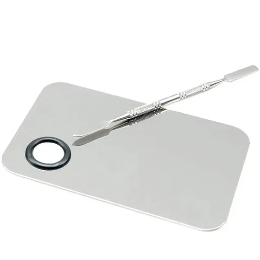 Stainless Steel Cosmetic Face Makeup Palette Spatula Foundation Mixing Tool