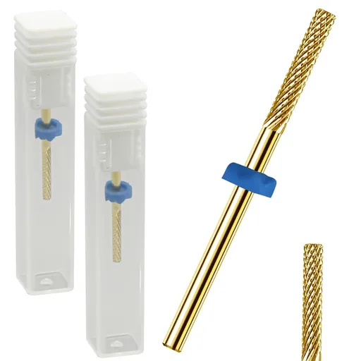 2 Pack Nail Drill Bits, Carbide Drill Bits Remover Cuticle Bit for Nail Drill Cleans Dead Nail Supplies, Drill Bits Nail Tech Suitable for Electric