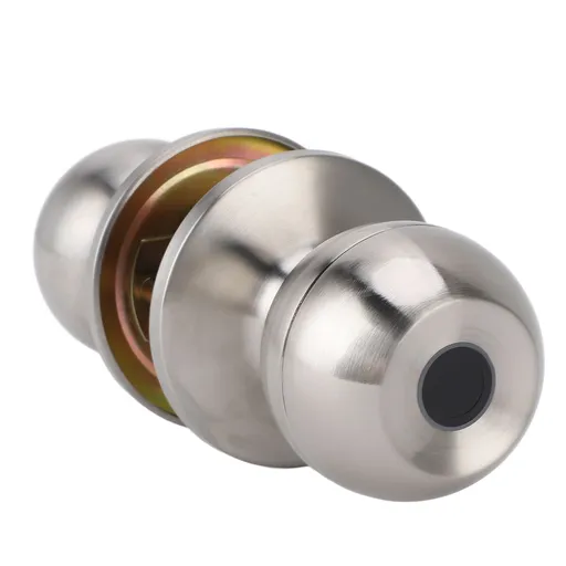 Smart Fingerprint Door Knob Lock 3 Ways to Unlock Keyless Entry Type C Port Emergency Charging for Bedroom Garage Office Apartment Silver