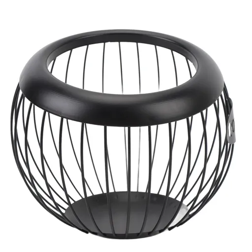 Coffee Pod Holder Wire Basket Large Capacity Iron Coffee Pods Storage Basket for Coffee Bar Counter Desktop Black