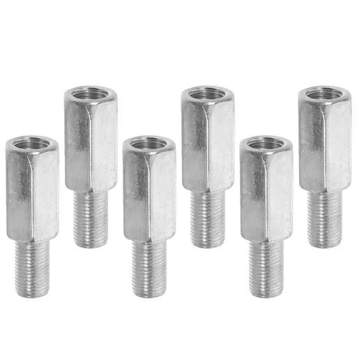 6Pcs Plated Silver Bike Training Wheel Bolts Heavy Duty Corrosion Resistant Axle Extenders with Washers