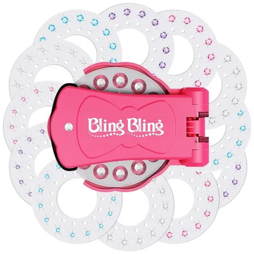 Bling Bling Gem Stamper and Hair Decorating Toy Set(1 Stamper + 36 Gem Sheets) - DIY Hair, Fashion, and Accessory Decoration Kit for Girls