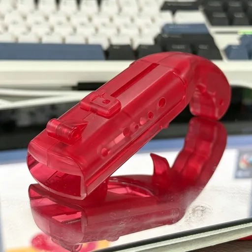 2 Pack Transparent Red ABS Bottle Opener | Christmas Transparent Novelty Gift | See-Through Bottle Cap Launcher Party Favor with Printed Pouch