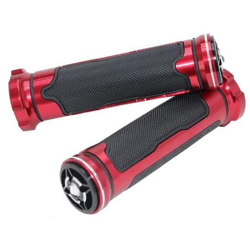 MOXI Motorcycle Handle Grips Rubber Aluminum Alloy 1 217 handle glue-red