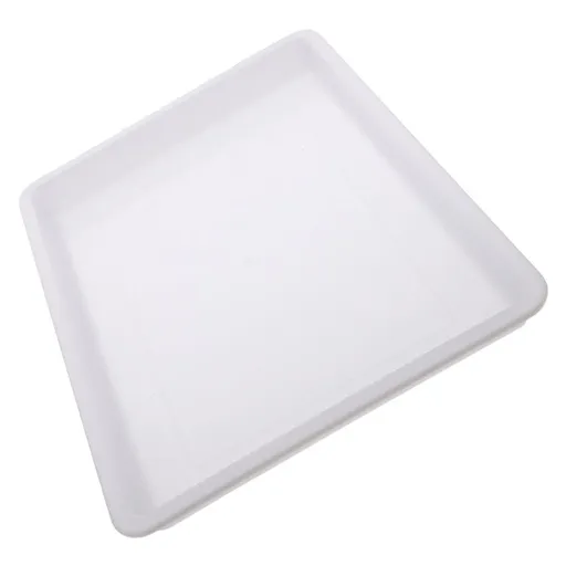 White Plastic Art Tray for Painting and Serving Multi Functional Crafts Organizer