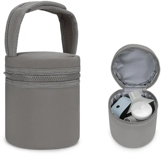 Breast Milk Cooler Bag, Handbag for Storing Milk, Detachable Strap Design, Constant Temperature, Pumping in Baby Care, Brown