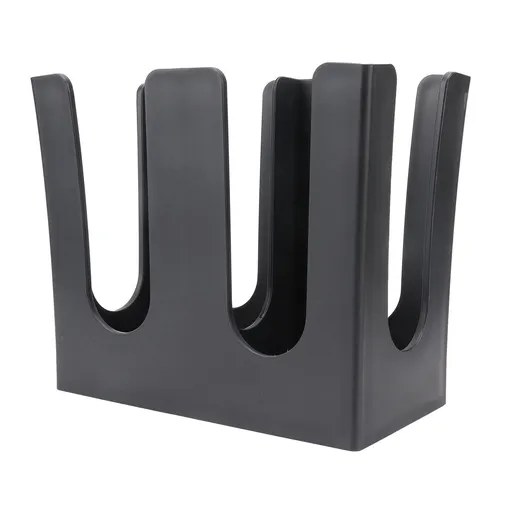 Cup and Lid Holder Plastic Straight 2 Compartments Black Paper Cup Holder Organizer for Disposable Cup Tea Shop