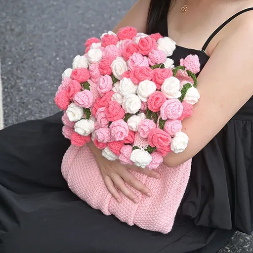 52 Pink Rose Blanket Diameter Approximately 110CM