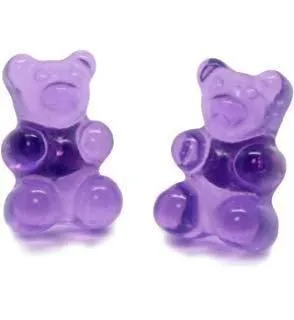 Veile Studios Gummy Bear Earrings - Purple - Studs