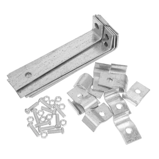 10-Pack Galvanized Iron L-Shaped Clips for Solar Panel Mounting and Finish