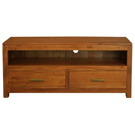 Paris 2 Drawer Entertainment Unit (Light Pecan)
