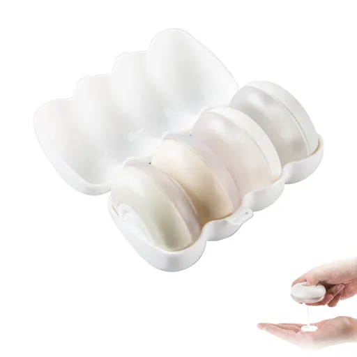 4Pcs/1Set Travel Pods Toiletries with Case Portable Collapsible Travel Bottles Toiletries Squeeze Round Liquid Shampoo