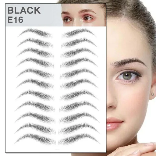 3D Waterproof Eyebrow Tattoo Sticker Hair-Like Natural Brows for Sparse Eyebrows - E16