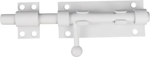 Sliding lock - Sliding lock - Sliding bolt - Gate bolt - Door lock - Bolt - Door bolt - Door lock - Plate bolt - 5 inch - Stainless steel - white - for shed gate storage, garden house door, cupboard