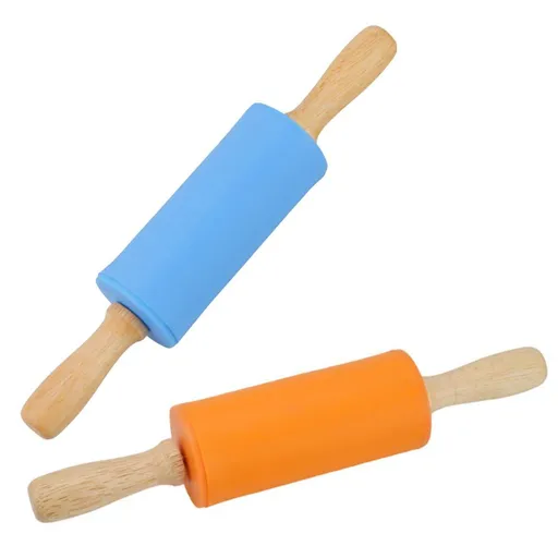 Mini Rolling Pin, 2 PCS Wooden Handle Rolling Pin for Kids Dough Rollers for Baking supplies Home Kitchen
