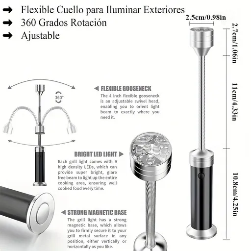 LED Grill Lights Magnetic Base BBQ Lamp