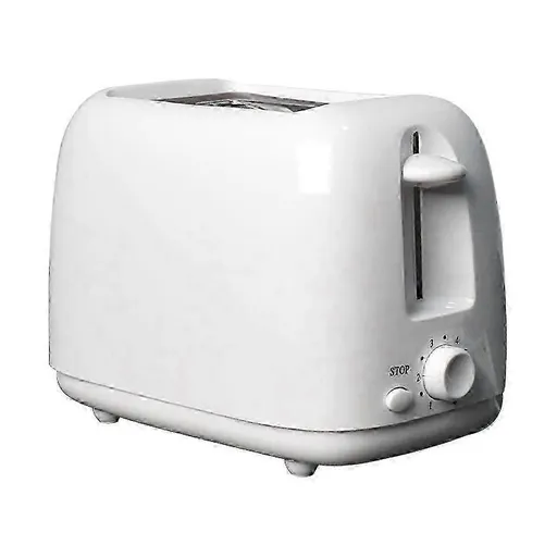 Stainless Steel 2-Slice White Toaster, Wide Slot, Adjustable Browning