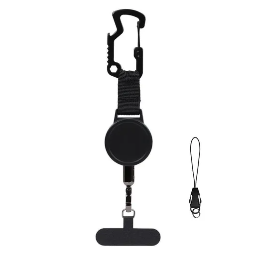 D Buckle Retractable Phone Lanyard, Flexible Pull Key Chain, Sturdy Woven Webbing Holder For Mobile Phones, Luggage And Keys
