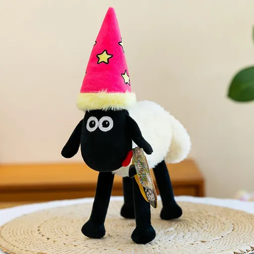 Cute Shaun the Sheep Plush Toy - Soft Stuffed Celebrating Sheep Doll - Adorable Animal Plushie for Birthday Gift - Shaun Celebrate 31cm