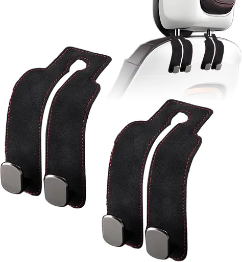 Car Purse Hook Purse Hook for Car Seats Headrest Car Seat Hooks,Heavy Duty Vehicle Organizer for Handbags, Groceries, Purses, Keep Car Tidy (Black, 2 Pack)